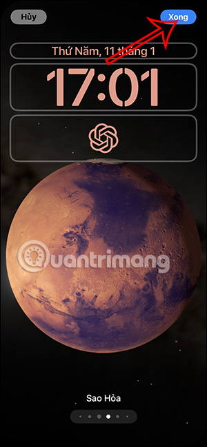 Lưu widget ChatGPT màn hình khóa iPhone