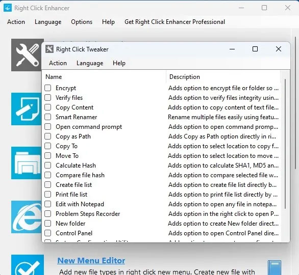 Sử dụng một trong những trình chỉnh sửa menu ngữ cảnh tiên tiến nhất dành cho Windows, Right Click Enhancer