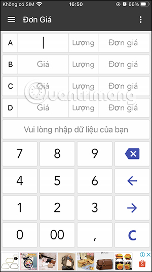 Tính đơn giản trên ClevCalc