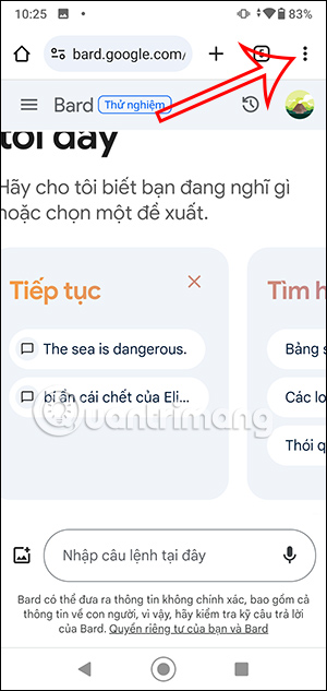 Tùy chỉnh Google Bard AI