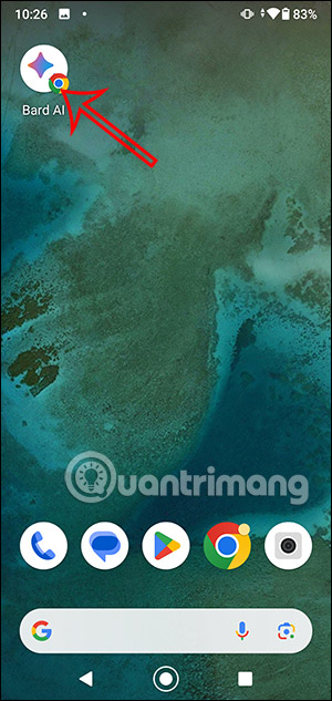 Google Bard AI màn hình chính Android