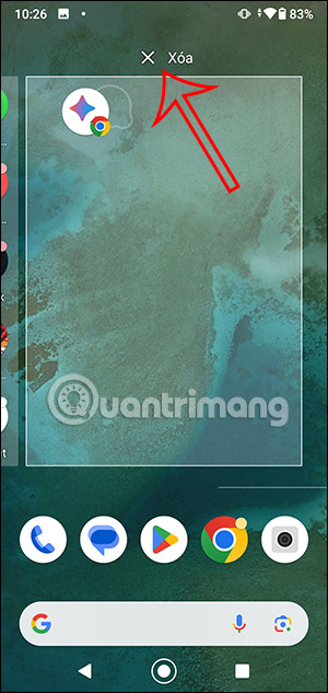 Xóa Google Bard AI màn hình chính Android