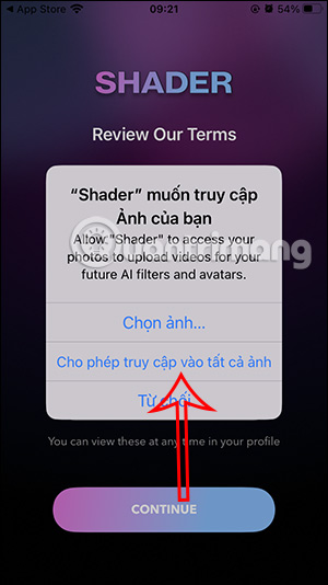 Shader truy cập album