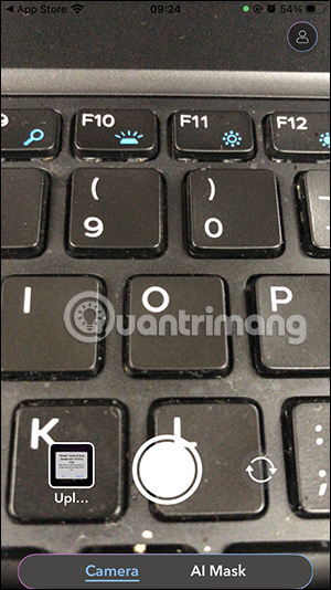 Giao diện chụp ảnh trên Shader