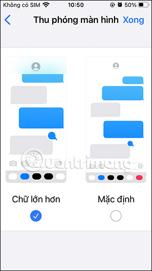 Phóng to màn hình 