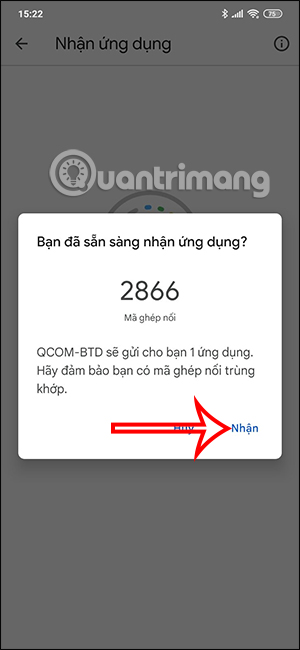 Nhận ứng dụng trên Android