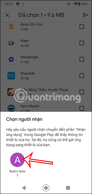 Điện thoại Android nhận ứng dụng