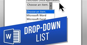 Hướng dẫn tạo drop list trong Word