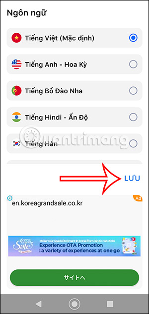 Chọn tiếng Việt cho Launcher iOS 17