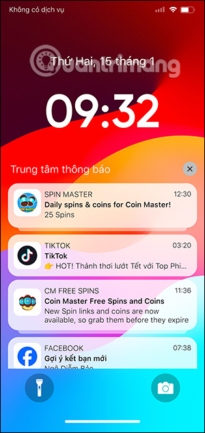 Màn hình khóa iPhone trên Android