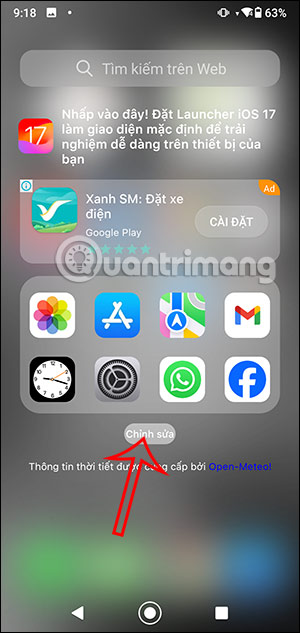 Chỉnh sửa tiện ích