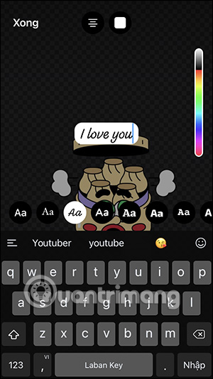 Chèn chữ vào sticker WhatsApp