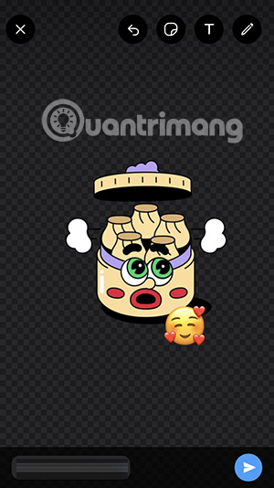 Chèn sticker vào sticker WhatsApp
