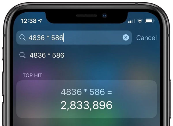 Dùng thanh tìm kiếm làm phép tính