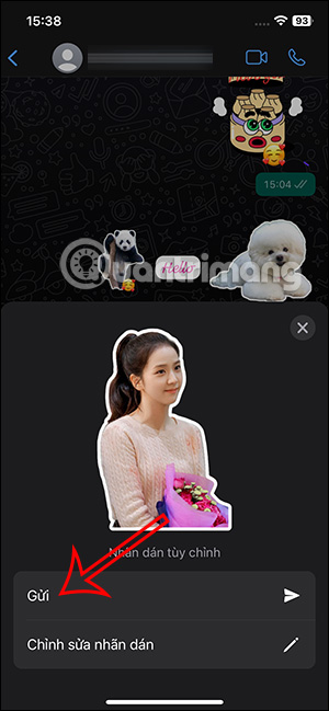 Gửi sticker WhatsApp