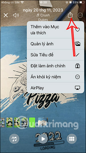 Chia sẻ labum kỷ niệm iPhone