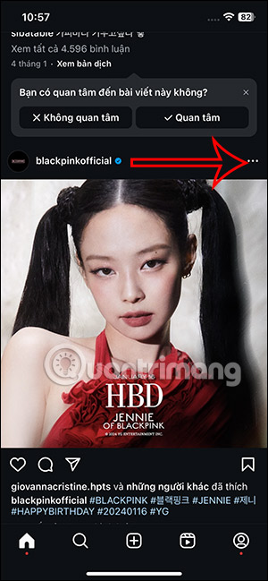 Tùy chỉnh bài đăng Instagram