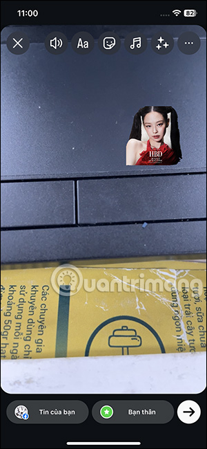 Chèn sticker vào Story