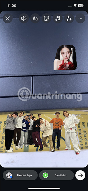 Điều chỉnh sticker