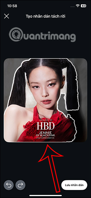 Chọn chủ thể tạo sticker Instagram