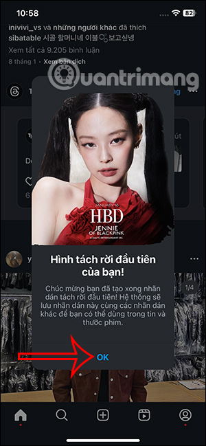 Sticker tạo trên Instagram