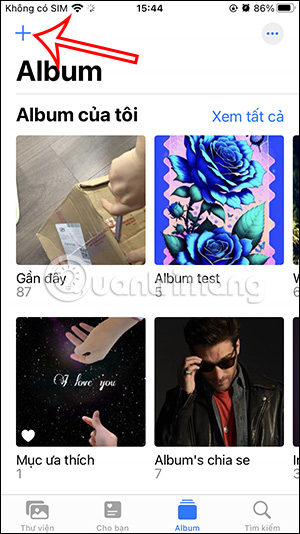 Thêm album trên iPhone