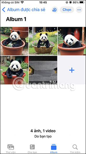 Album chia sẻ iPhone