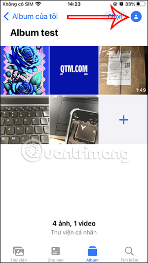 Tùy chọn album ảnh iPhone