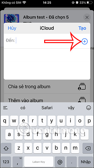Thêm người chia sẻ album trên iPhone