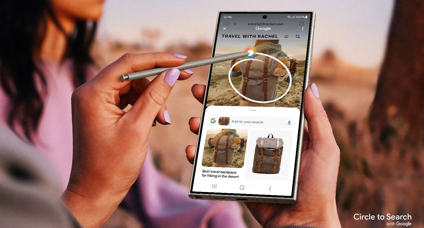 Người dùng Galaxy S24 kiểm tra tính năng Google Circle to Search