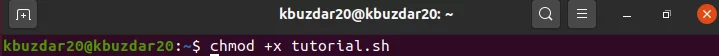 Make the shell script executable