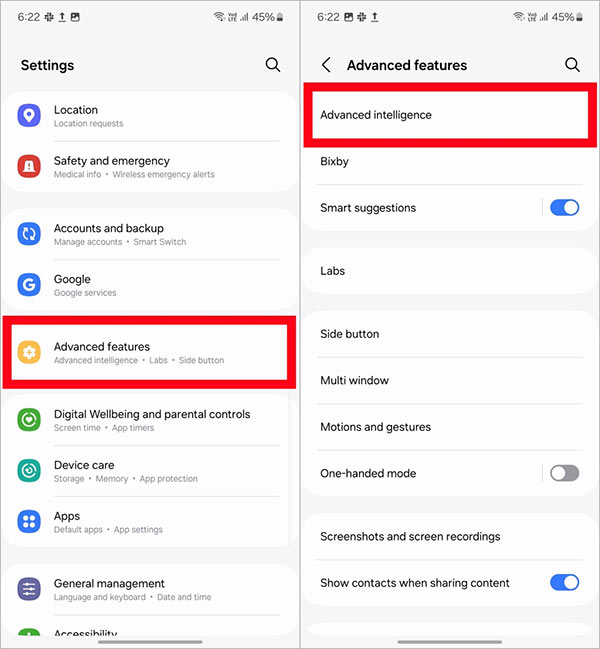 Advanced intelligence trên Galaxy S24