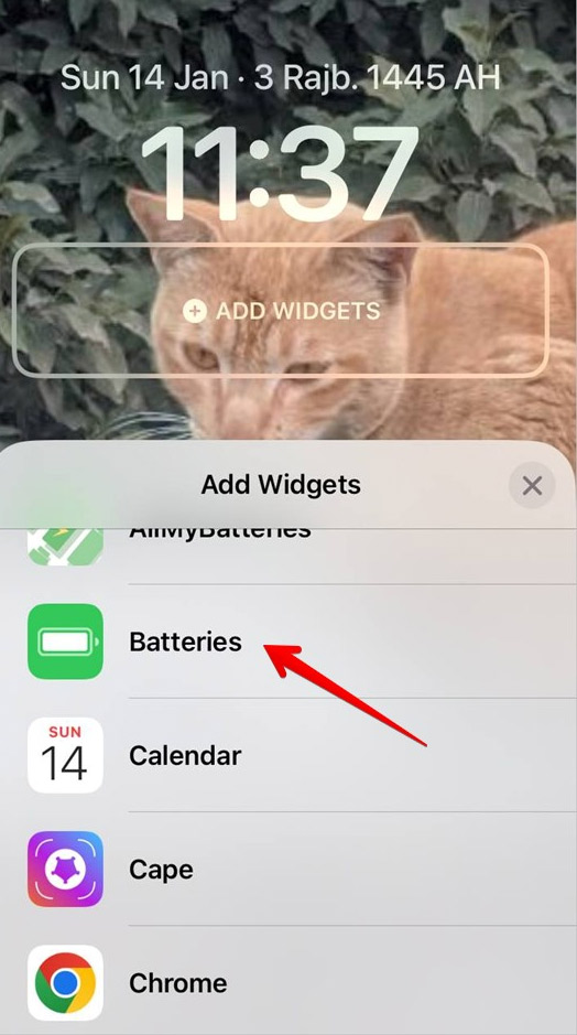 Tiện ích pin cho màn hình khóa iPhone 