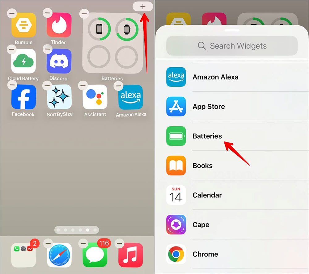 Tiện ích pin Apple Watch cho iPhone 