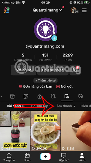 Mục Âm thanh lưu trên TikTok