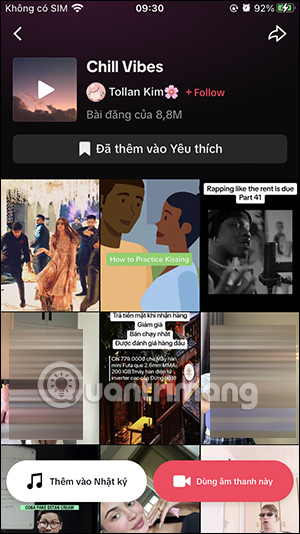 Tùy chỉnh âm thanh lưu trên TikTok