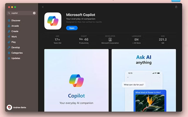Cách tải và sử dụng Microsoft Copilot trên máy Mac
