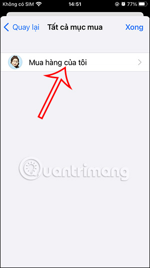 Danh sách tải trên iPhone