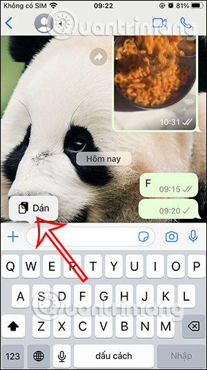 Dán ký tự Unicode
