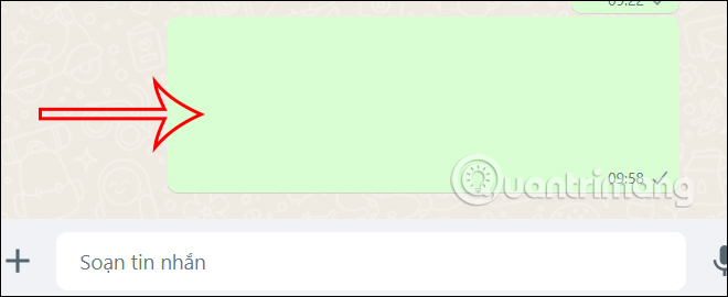 Gửi tin nhắn trống trên WhatsApp PC