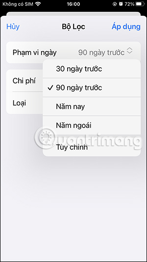 Chọn thời gian mua hàng