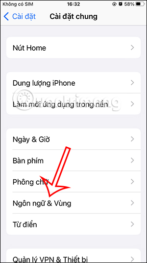 Ngôn ngữ & Vùng