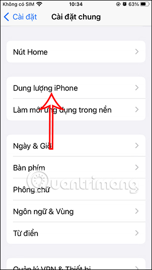 Dung lượng iPhone