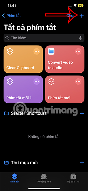 Thêm phím tắt trên iPhone