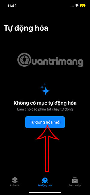 Tạo tác vụ tự động phím tắt