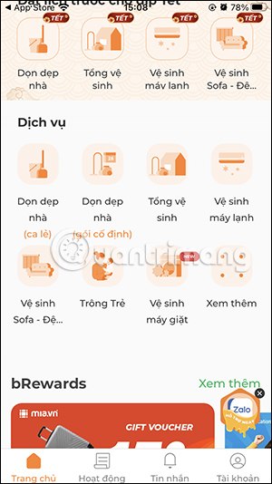 Dịch vụ trên bTaskee