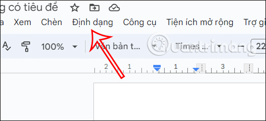 Định dạng dữ liệu Google Docs