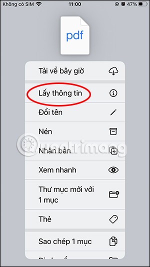 Xem thông file trên iPhone
