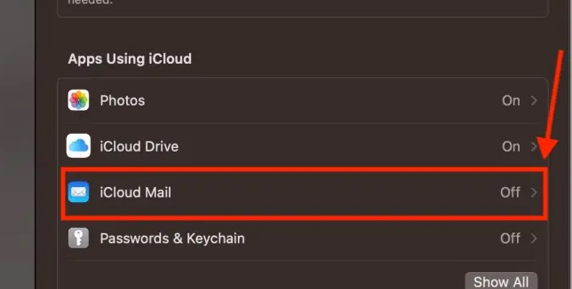 iCloud Mail trên Mac