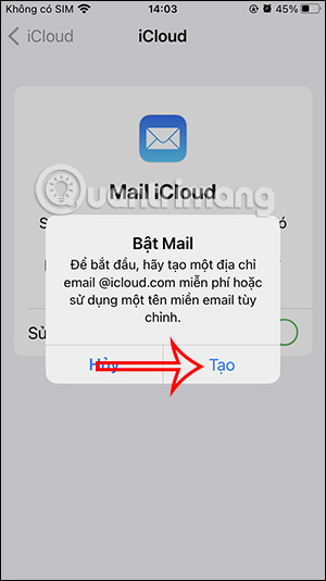 Tạo email iCloud